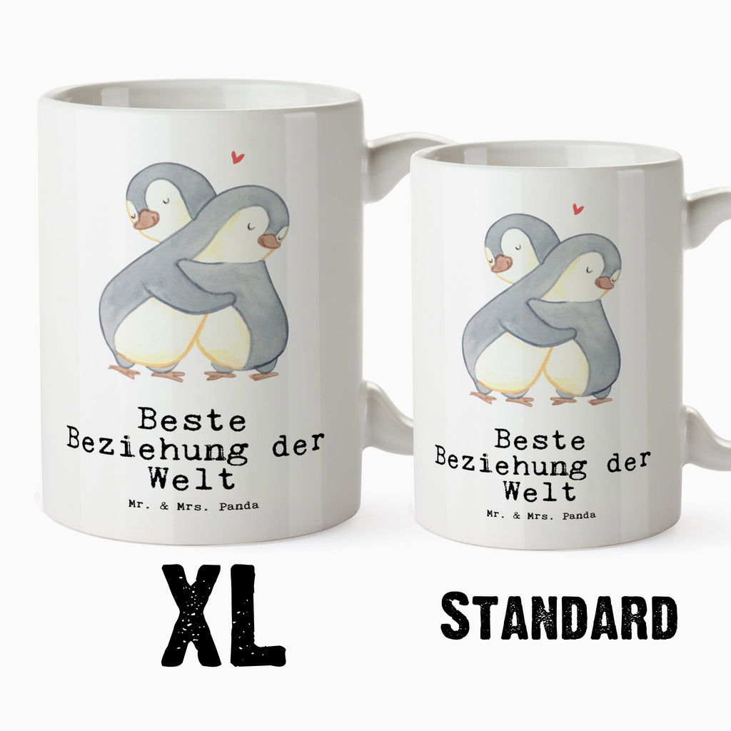 XL Tasse Pinguin Beste Beziehung der Welt XL Tasse, Große Tasse, Grosse Kaffeetasse, XL Becher, XL Teetasse, spülmaschinenfest, Jumbo Tasse, Groß, für, Dankeschön, Geschenk, Schenken, Geburtstag, Geburtstagsgeschenk, Geschenkidee, Danke, Bedanken, Mitbringsel, Freude machen, Geschenktipp, Beziehung, Zusammen sein, Miteinander gehen, Liebe, Verlieb, Liebesgeschenk