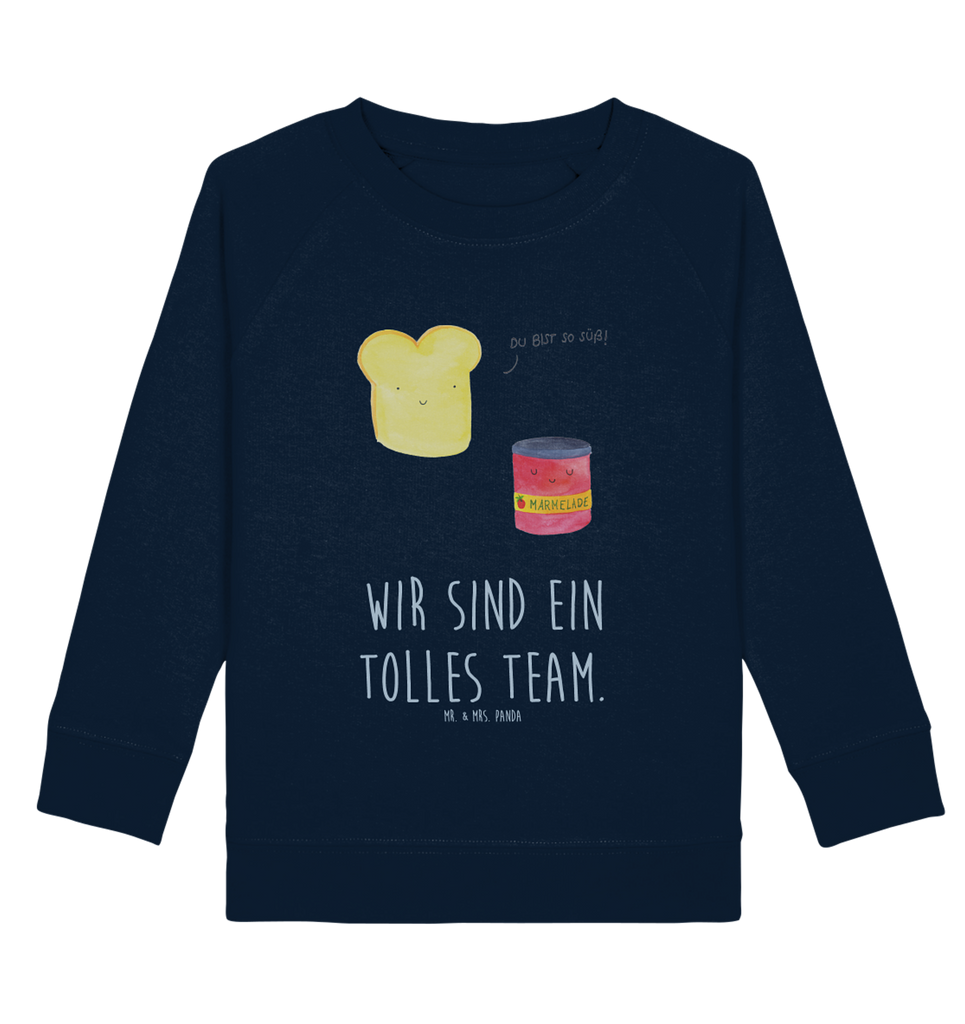 Organic Kinder Pullover Toast & Marmelade Kinder Pullover, Kinder Sweatshirt, Jungen, Mädchen, Tiermotive, Gute Laune, lustige Sprüche, Tiere, Toast, Marmelade, Dreamteam, süße Postkarte, süß, Küche Deko, Küche Spruch, Frühstück Einladung, Brot, Toastbrot