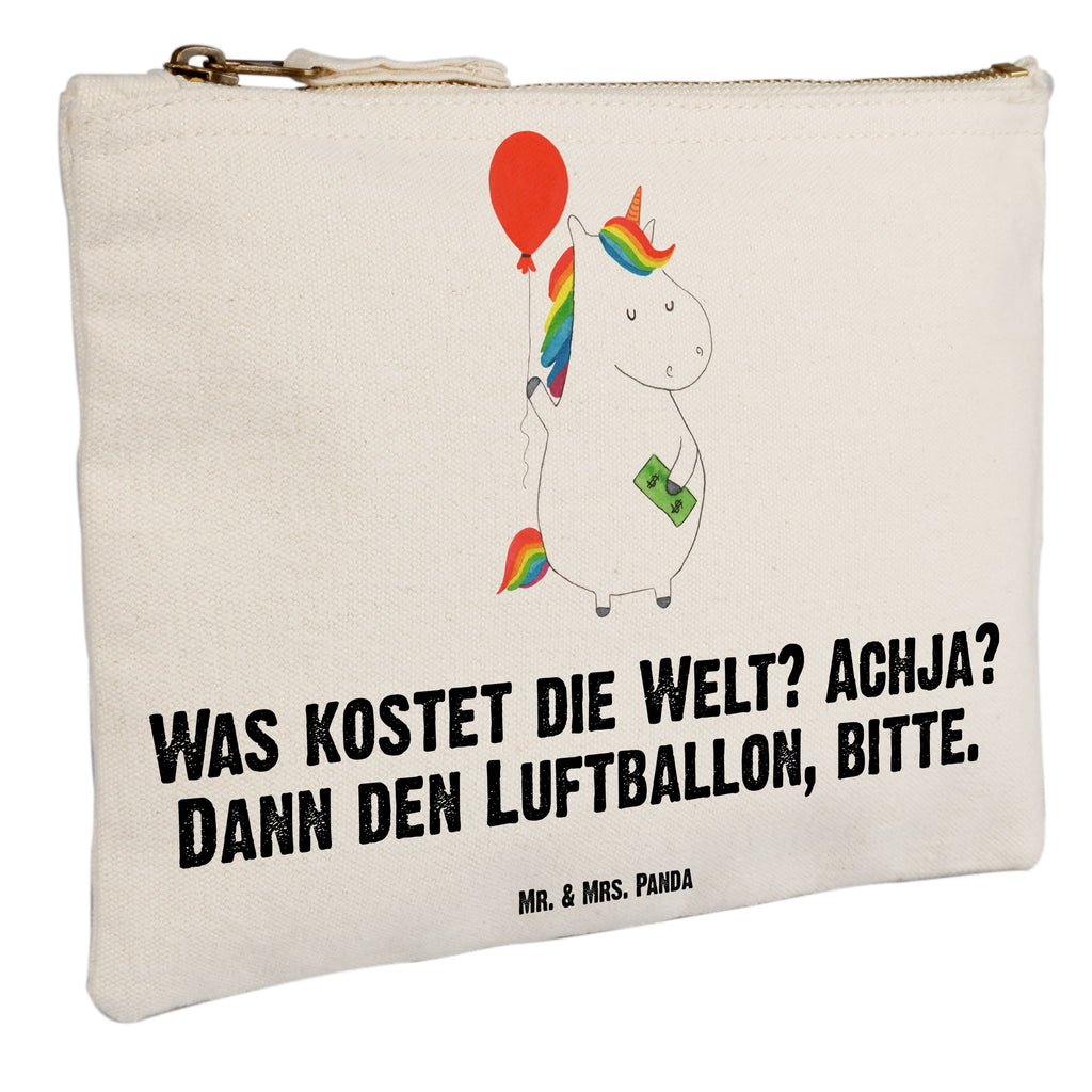 Schminktasche Einhorn Luftballon Schminktasche, Kosmetiktasche, Kosmetikbeutel, Stiftemäppchen, Etui, Federmappe, Makeup, XXL, Schminketui, Kosmetiketui, Schlamperetui, Einhorn, Einhörner, Einhorn Deko, Pegasus, Unicorn, Luftballon, Geld, Lebenslust, Freude, Geschenk, Freundin