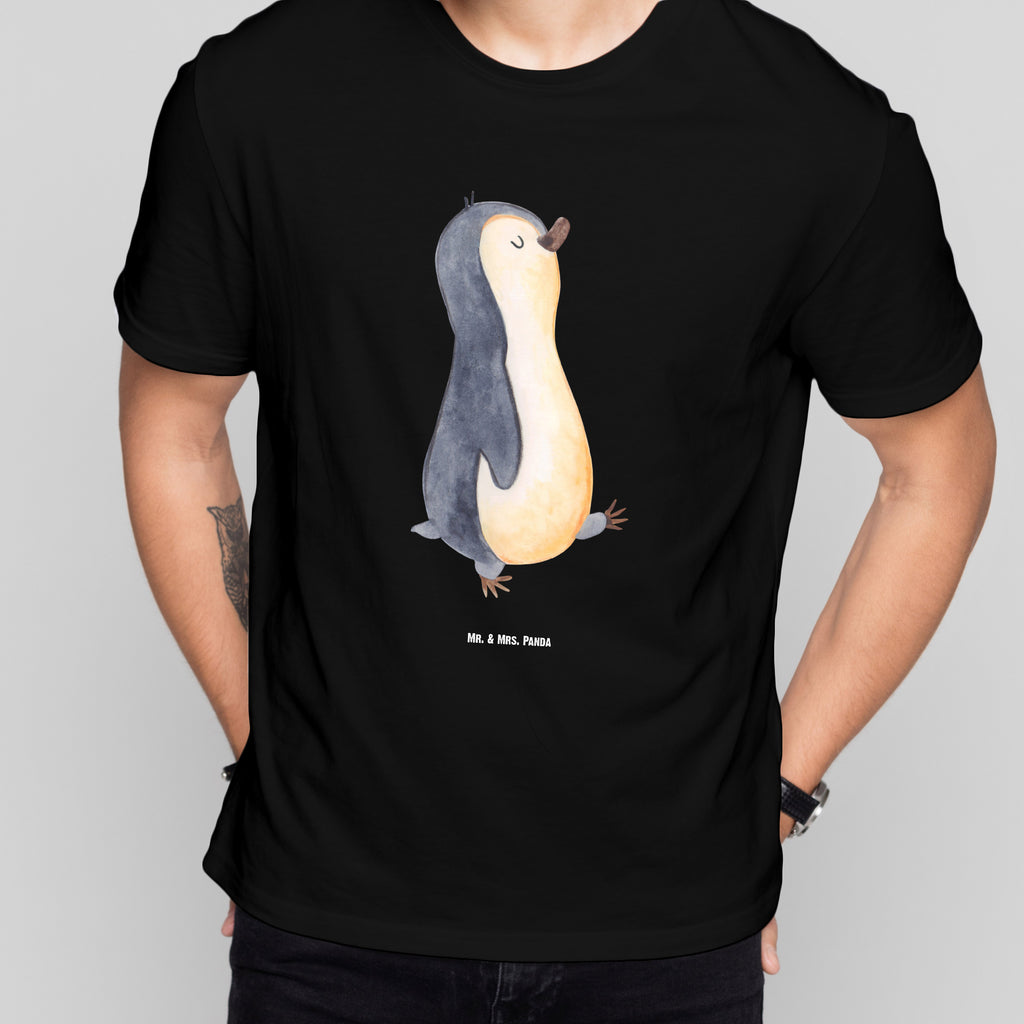 T-Shirt Standard Pinguin marschierend T-Shirt, Shirt, Tshirt, Lustiges T-Shirt, T-Shirt mit Spruch, Party, Junggesellenabschied, Jubiläum, Geburstag, Herrn, Damen, Männer, Frauen, Schlafshirt, Nachthemd, Sprüche, Pinguin, Pinguine, Frühaufsteher, Langschläfer, Bruder, Schwester, Familie