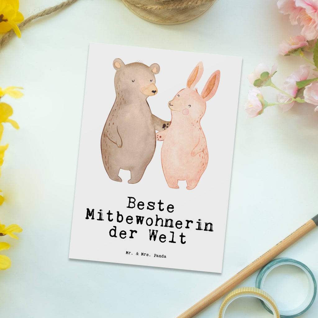 Postkarte Hase Beste Mitbewohnerin der Welt Postkarte, Karte, Geschenkkarte, Grußkarte, Einladung, Ansichtskarte, Geburtstagskarte, Einladungskarte, Dankeskarte, Ansichtskarten, Einladung Geburtstag, Einladungskarten Geburtstag, für, Dankeschön, Geschenk, Schenken, Geburtstag, Geburtstagsgeschenk, Geschenkidee, Danke, Bedanken, Mitbringsel, Freude machen, Geschenktipp, Mitbewohnerin, WG, Zimmernachbarin, Wohngemeinschaft, WG-Bewohnerin, Zimmerkollegin, Zimmergenossin, Stubenkameradin