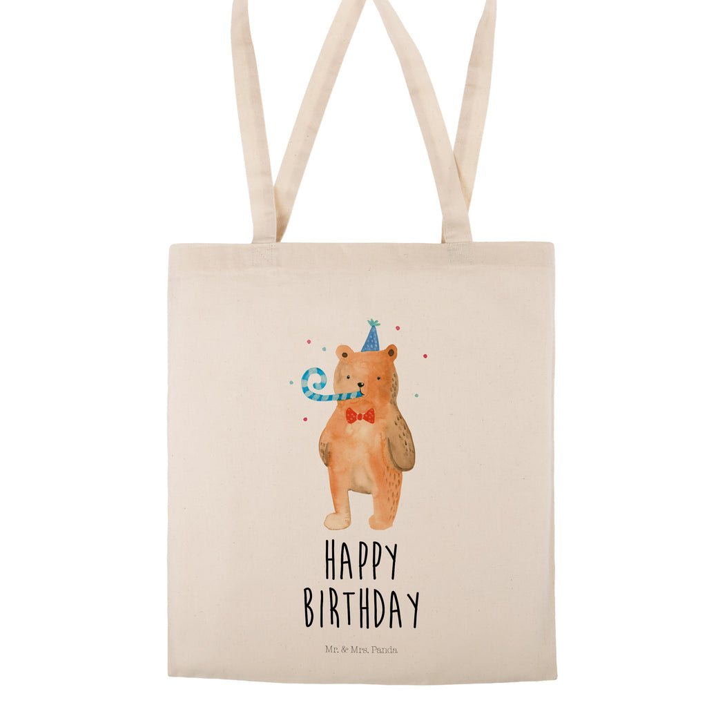 Tragetasche Birthday Bär Beuteltasche, Beutel, Einkaufstasche, Jutebeutel, Stoffbeutel, Tasche, Shopper, Umhängetasche, Strandtasche, Schultertasche, Stofftasche, Tragetasche, Badetasche, Jutetasche, Einkaufstüte, Laptoptasche, Bär, Teddy, Teddybär, Happy Birthday, Alles Gute, Glückwunsch, Geburtstag