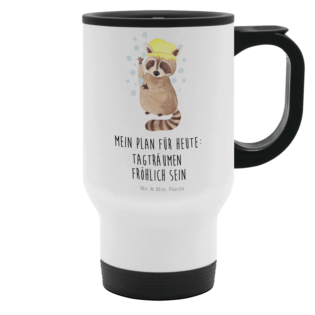 Thermobecher Waschbär Thermobecher, To Go Becher, Thermotasse, Kaffeebecher, Isolierbecher, Thermobecher To Go, Warmhaltetasse, Edelstahlbecher, Reisebecher, Tasse mit Deckel, Thermobecher für 400 ml, Kaffeetasse zum Mitnehmen, Tasse zum Mitnehmen, Spülmaschinenfest, Tiermotive, Gute Laune, lustige Sprüche, Tiere, Waschbär, Tagträumen, Plan, Fröhlich, waschen, Seifenblasen