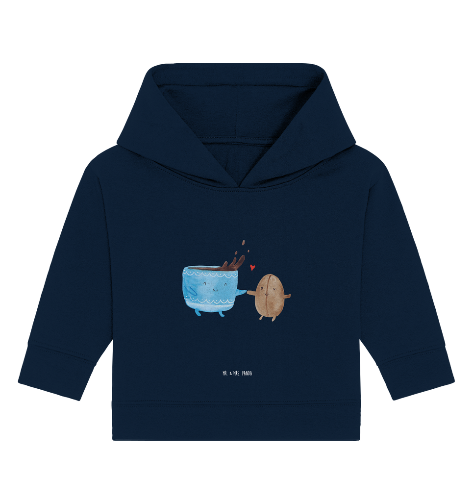 Organic Baby Hoodie Kaffee Bohne Baby Kapuzenshirt, Baby Kapuzensweatshirt, Baby Hoodie, Baby Pullover, Tiermotive, Gute Laune, lustige Sprüche, Tiere, Kaffee, Kaffeebohne, Genuss, Zufriedenheit, Glück