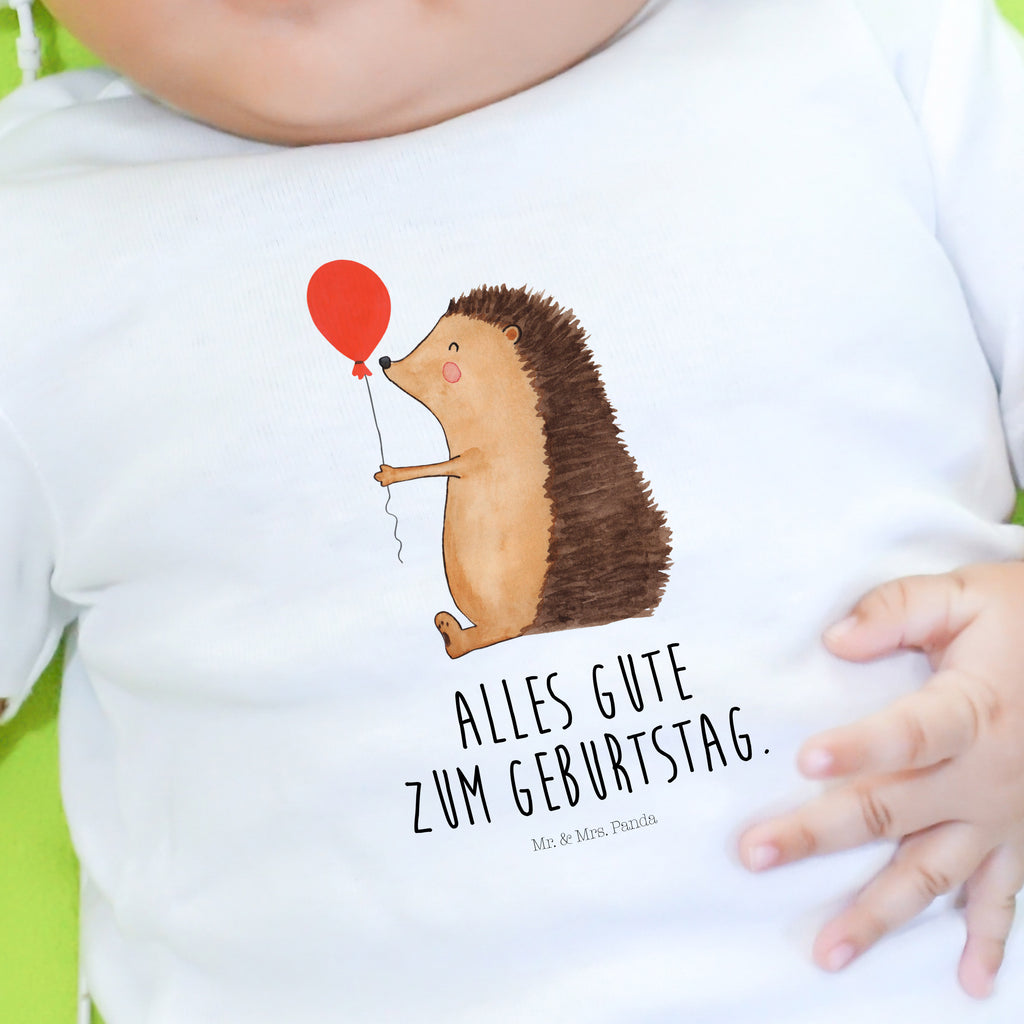 Organic Baby Shirt Igel Luftballon Baby T-Shirt, Jungen Baby T-Shirt, Mädchen Baby T-Shirt, Shirt, Tiermotive, Gute Laune, lustige Sprüche, Tiere, Igel, Geburtstag, Herzlichen Glückwunsch, Glückwunsch, Geburtstagskind, Ballon, Happy Birthday