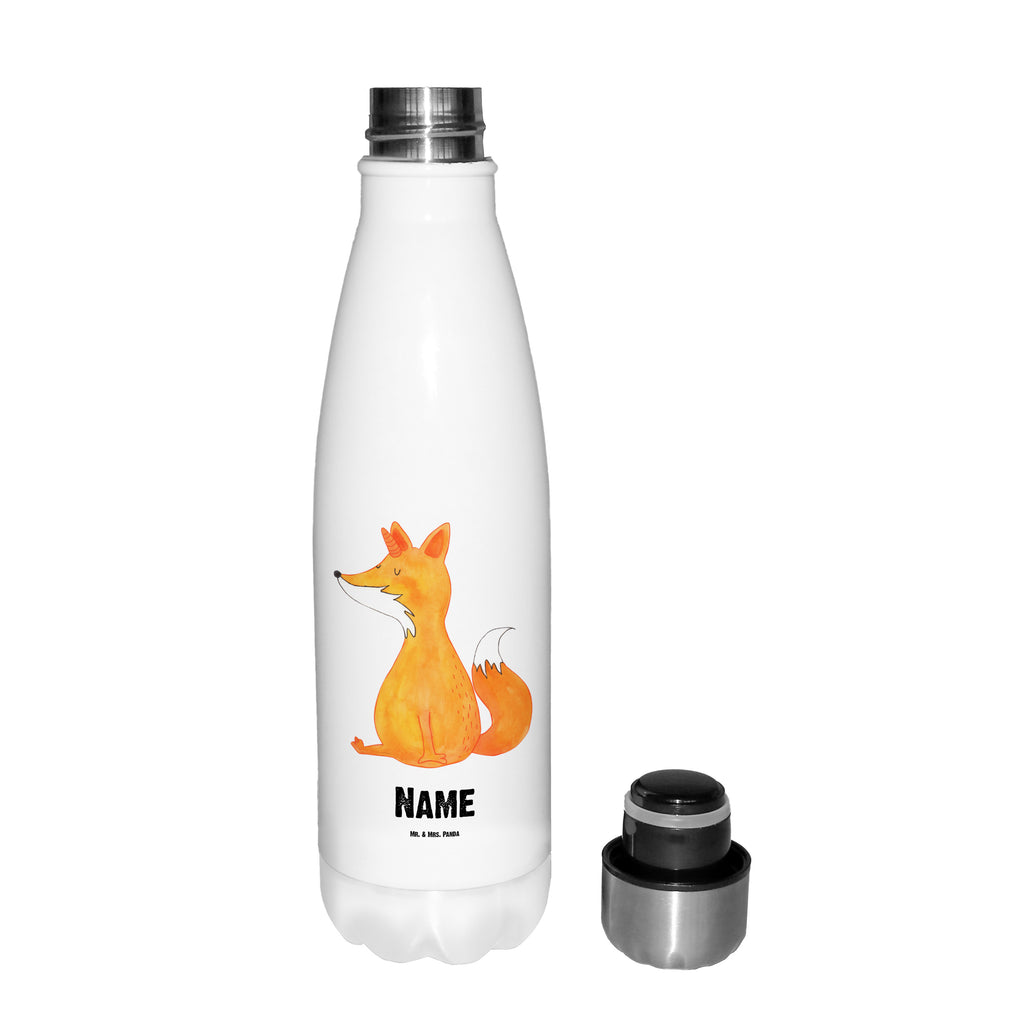 Personalisierte Thermosflasche Fuchshörnchen Wunsch Personalisierte Isolierflasche, Personalisierte Thermoflasche, Personalisierte Trinkflasche, Trinkflasche Mit Namen, Wunschname, Bedrucken, Namensflasche, Einhorn, Einhörner, Einhorn Deko, Pegasus, Unicorn, Fuchs, Unicorns, Fuchshörnchen, Fuchshorn, Foxycorn, Füchse