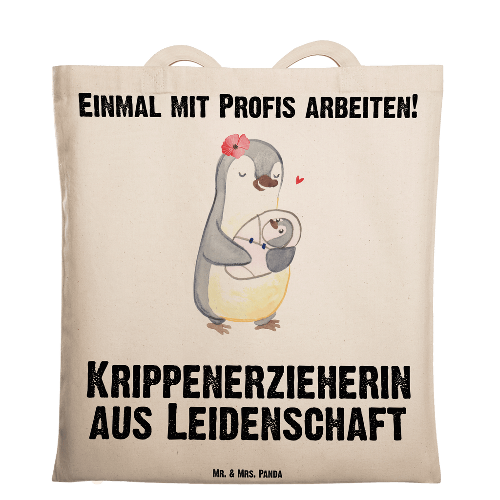 Tragetasche Krippenerzieherin aus Leidenschaft Beuteltasche, Beutel, Einkaufstasche, Jutebeutel, Stoffbeutel, Tasche, Shopper, Umhängetasche, Strandtasche, Schultertasche, Stofftasche, Tragetasche, Badetasche, Jutetasche, Einkaufstüte, Laptoptasche, Beruf, Ausbildung, Jubiläum, Abschied, Rente, Kollege, Kollegin, Geschenk, Schenken, Arbeitskollege, Mitarbeiter, Firma, Danke, Dankeschön, Krippenerzieherin, Kindertagesstätte, KITA, Eröffnung, Erzieherin, Pädagogin