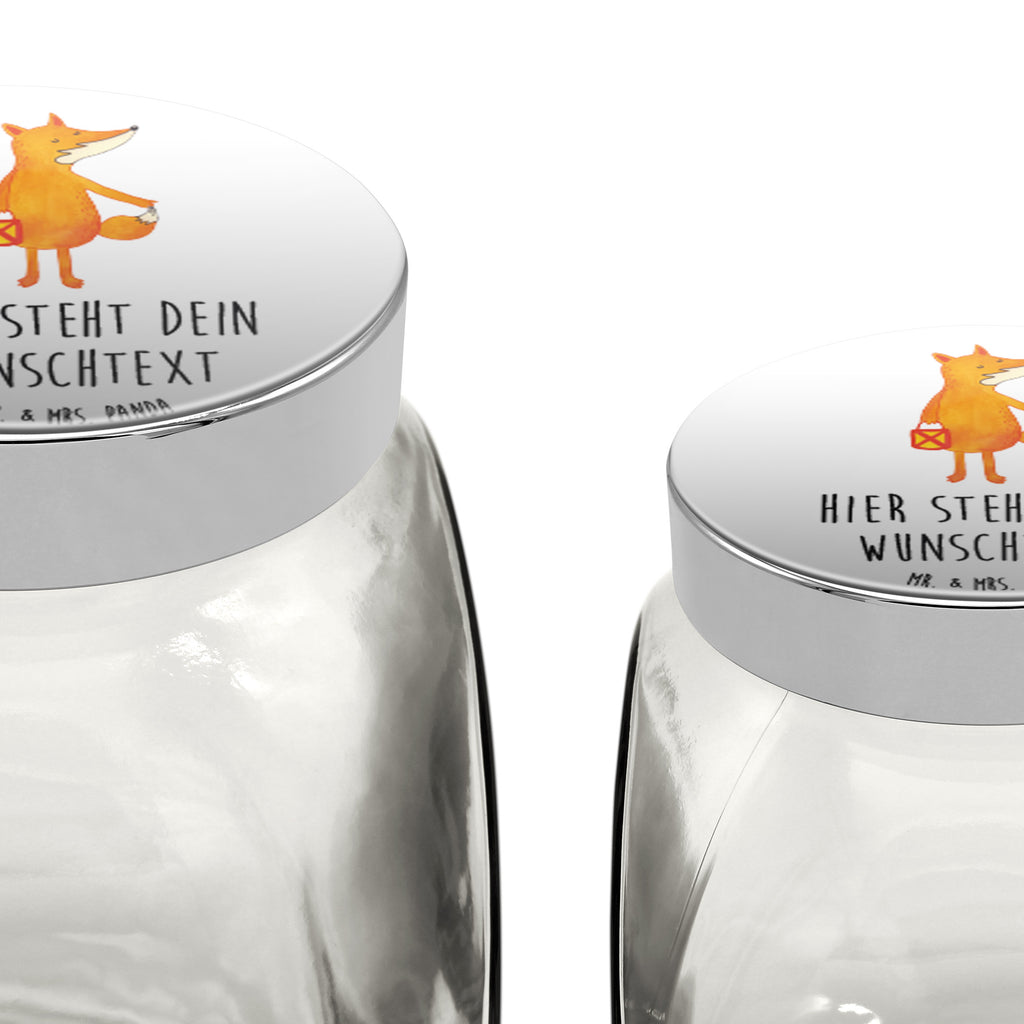 Personalisiertes Bonbonglas Fuchs Laterne Vorratsdose, Vorratsbehälter, Süßigkeitenglas, Süßigkeitendose, Kaffeedose, Müslidose, Teedose, Keksbehälter, Keksedose, Glasdose, Glasbälter, Vorratsglas, Küchenbehälter, Aufbewahrungsdose, Aufbewahungsglas, Gewürzdose, Küchenorganizer, Snackdose, Fuchs, Füchse, Spruch trösten, Liebeskummer Spruch, Laterne, Sankt Martin, Laternenumzug, Aufmuntern, Cäsar Otto Hugo Flaischlen