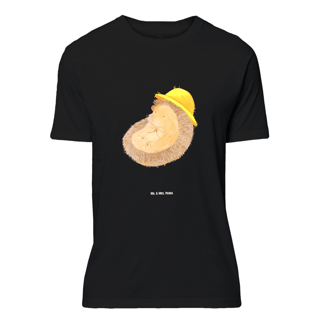 T-Shirt Standard Igel betet T-Shirt, Shirt, Tshirt, Lustiges T-Shirt, T-Shirt mit Spruch, Party, Junggesellenabschied, Jubiläum, Geburstag, Herrn, Damen, Männer, Frauen, Schlafshirt, Nachthemd, Sprüche, Tiermotive, Gute Laune, lustige Sprüche, Tiere, Igel, Igel mit Hut, Sonnenhut, Gott, Amen, beten, Leben, Dankbarkeit, Dankbar sein, dankbar, genießen