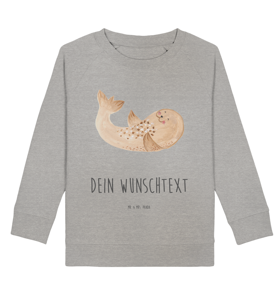 Personalisierter Kinder Pullover Robbe liegend Personalisierter Kinder Pullover, Personalisiertes Kinder Sweatshirt, Jungen, Mädchen, Tiermotive, Gute Laune, lustige Sprüche, Tiere, Robbe, Robben, Seehund, Strand, Meerestier, Ostsee, Nordsee, Lachen, Freude