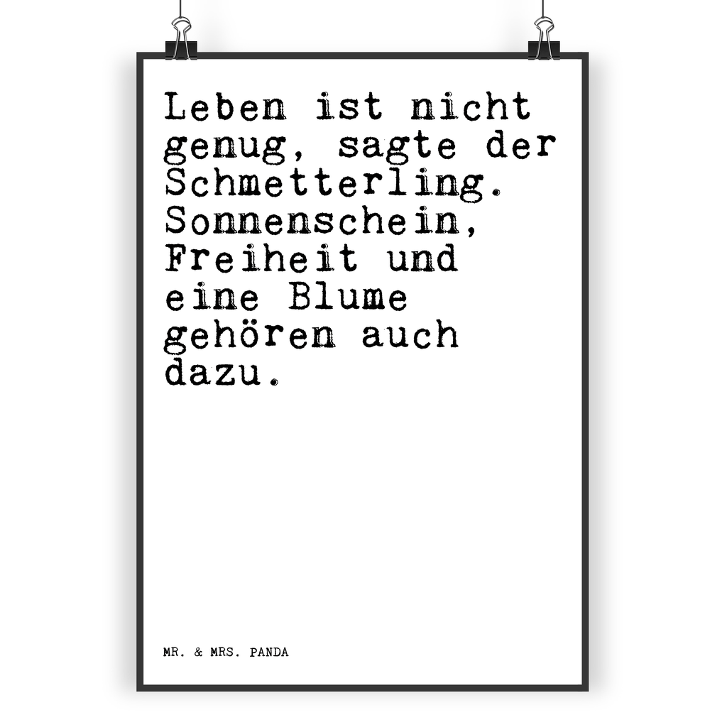 Poster Leben ist nicht genug,... Poster, Wandposter, Bild, Wanddeko, Küchenposter, Kinderposter, Wanddeko Bild, Raumdekoration, Wanddekoration, Handgemaltes Poster, Mr. & Mrs. Panda Poster, Designposter, Kunstdruck, Posterdruck, Spruch, Sprüche, lustige Sprüche, Weisheiten, Zitate, Spruch Geschenke, Spruch Sprüche Weisheiten Zitate Lustig Weisheit Worte