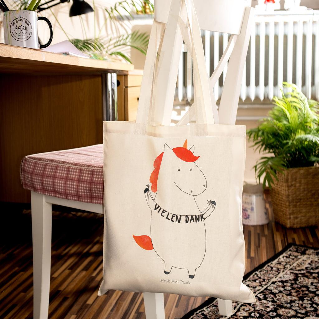 Tragetasche Einhorn Vielen Dank Beuteltasche, Beutel, Einkaufstasche, Jutebeutel, Stoffbeutel, Tasche, Shopper, Umhängetasche, Strandtasche, Schultertasche, Stofftasche, Tragetasche, Badetasche, Jutetasche, Einkaufstüte, Laptoptasche, Einhorn, Einhörner, Einhorn Deko, Pegasus, Unicorn, Danke, vielen Dank, Dankeschön, Danksagung