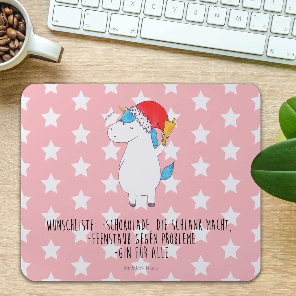 Mauspad Einhorn Weihnachtsmann Mousepad, Computer zubehör, Büroausstattung, PC Zubehör, Arbeitszimmer, Mauspad, Einzigartiges Mauspad, Designer Mauspad, Einhorn, Einhörner, Einhorn Deko, Pegasus, Unicorn, Gin, Schokolade, Schoki, Weihnachten, Weihnachtsmann, Nikolaus, Wunschzettel, Wunschliste, Feenstaub