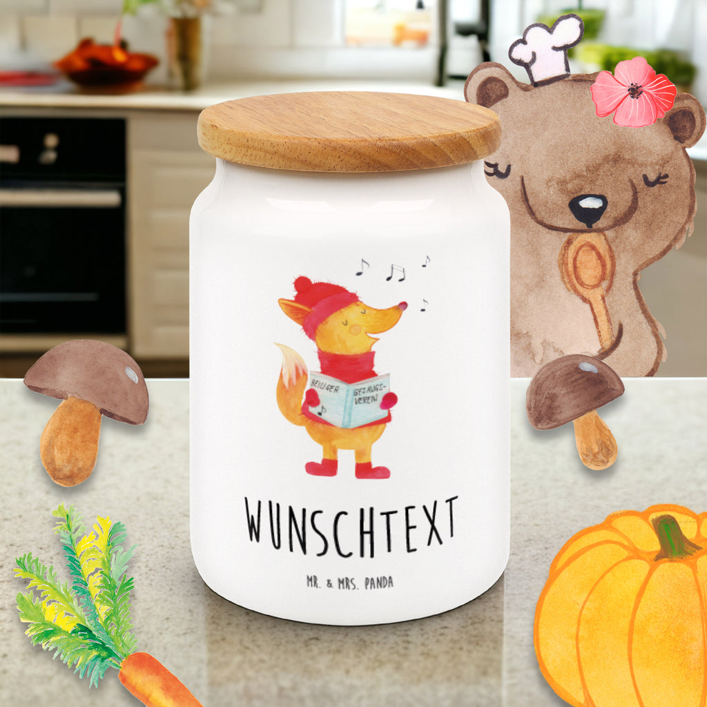 Personalisierte Vorratsdose Fuchs Sänger Personalisierte Vorratsdose, Personalisierte Keksdose, Personalisierte Keramikdose, Personalisierte Leckerlidose, Personalisierte Dose, Personalisierter Vorratsbehälter, Personalisierte Aufbewahrungsdose, Winter, Weihnachten, Weihnachtsdeko, Nikolaus, Advent, Heiligabend, Wintermotiv, Fuchs, Füchse, Sänger, Geschenk Sänger, Singen, Weihnachtslieder