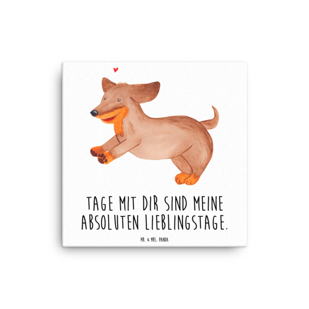 Leinwand Bild Hund Dackel Leinwand, Bild, Kunstdruck, Wanddeko, Dekoration, Hund, Hundemotiv, Haustier, Hunderasse, Tierliebhaber, Hundebesitzer, Sprüche, Hunde, Dackel, Dachshund, happy dog