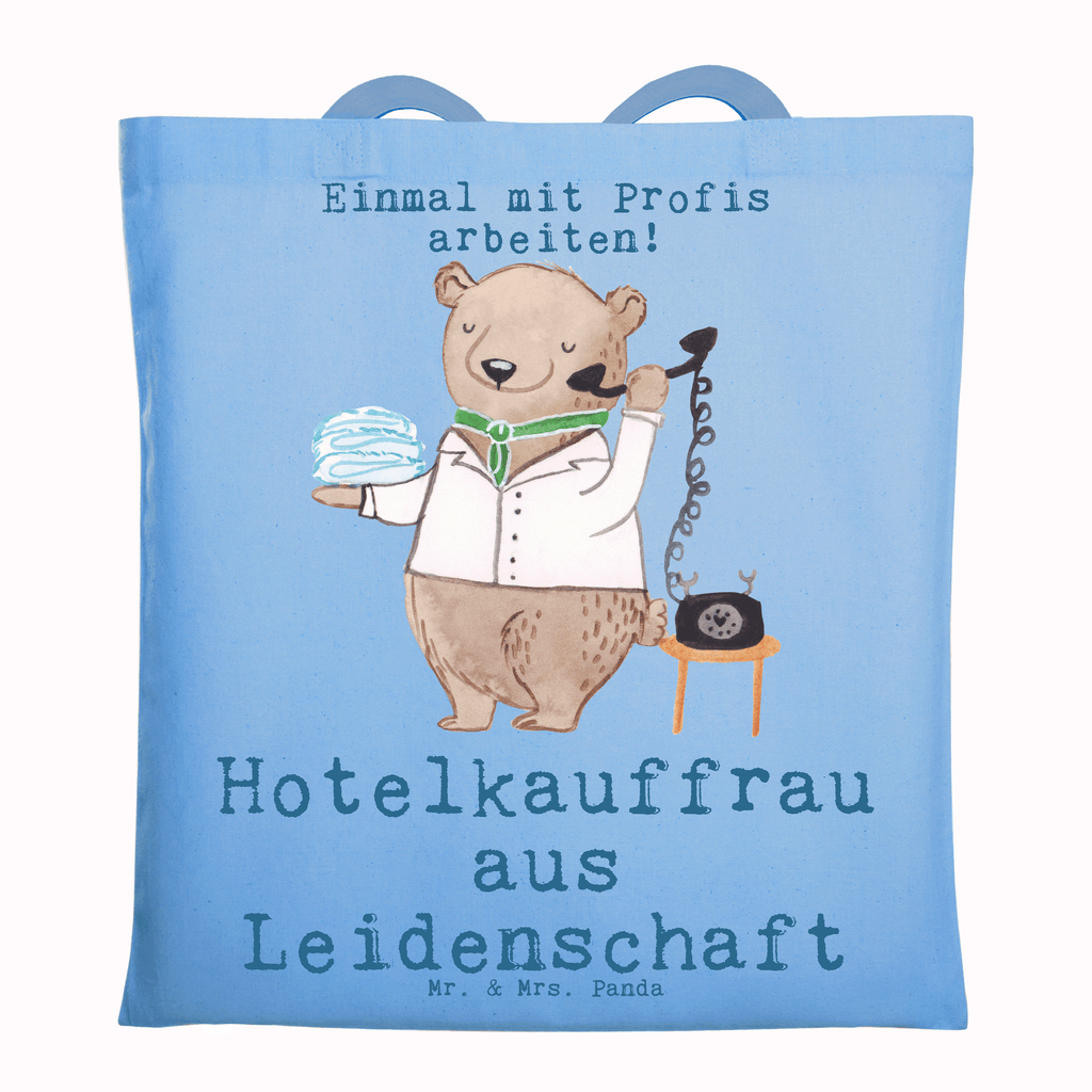 Tragetasche Hotelkauffrau aus Leidenschaft Beuteltasche, Beutel, Einkaufstasche, Jutebeutel, Stoffbeutel, Tasche, Shopper, Umhängetasche, Strandtasche, Schultertasche, Stofftasche, Tragetasche, Badetasche, Jutetasche, Einkaufstüte, Laptoptasche, Beruf, Ausbildung, Jubiläum, Abschied, Rente, Kollege, Kollegin, Geschenk, Schenken, Arbeitskollege, Mitarbeiter, Firma, Danke, Dankeschön, Hotelkauffrau, Hotelfachfrau, Hotelfachangestellte, Hotelier, Hoteleröffnung