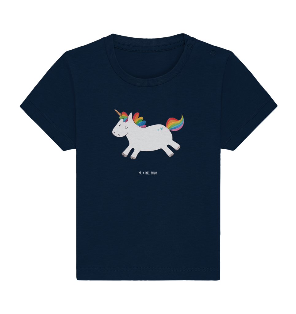 Organic Baby Shirt Einhorn Happy Baby T-Shirt, Jungen Baby T-Shirt, Mädchen Baby T-Shirt, Shirt, Einhorn, Einhörner, Einhorn Deko, Pegasus, Unicorn, glücklich, fröhlich, Spaß, Freude, Lebensfreude, witzig, spannend, Lächeln, Lachen