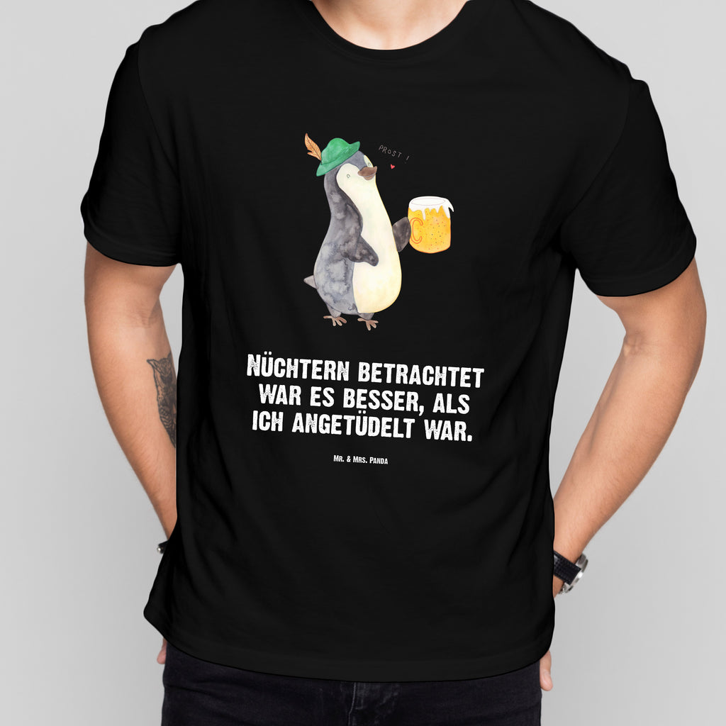 T-Shirt Standard Pinguin Bier T-Shirt, Shirt, Tshirt, Lustiges T-Shirt, T-Shirt mit Spruch, Party, Junggesellenabschied, Jubiläum, Geburstag, Herrn, Damen, Männer, Frauen, Schlafshirt, Nachthemd, Sprüche, Pinguin, Pinguine, Bier, Oktoberfest