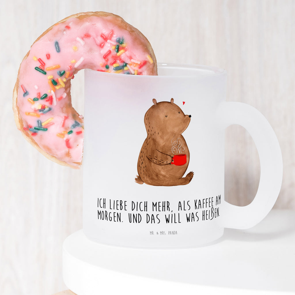 Teetasse Bär Morgenkaffee Teetasse, Teeglas, Teebecher, Tasse mit Henkel, Tasse, Glas Teetasse, Teetasse aus Glas, Liebe, Partner, Freund, Freundin, Ehemann, Ehefrau, Heiraten, Verlobung, Heiratsantrag, Liebesgeschenk, Jahrestag, Hocheitstag, Valentinstag, Geschenk für Frauen, Hochzeitstag, Mitbringsel, Geschenk für Freundin, Geschenk für Partner, Liebesbeweis, für Männer, für Ehemann