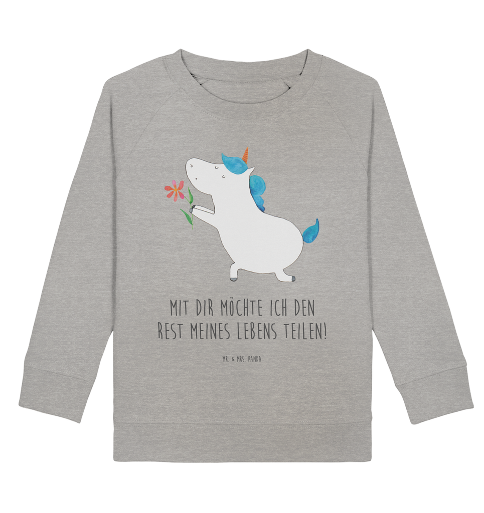 Organic Kinder Pullover Einhorn Blume Kinder Pullover, Kinder Sweatshirt, Jungen, Mädchen, Einhorn, Einhörner, Einhorn Deko, Pegasus, Unicorn, Liebe, Liebesbeweis, Antrag, Heiratsantrag, Verlobung, Ehepaar, Pärchen, Partner, Freund, Freundin, Ehe, heiraten