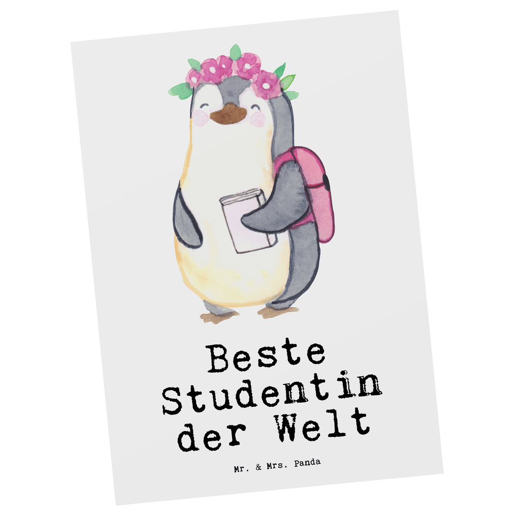 Postkarte Pinguin Beste Studentin der Welt Postkarte, Karte, Geschenkkarte, Grußkarte, Einladung, Ansichtskarte, Geburtstagskarte, Einladungskarte, Dankeskarte, Ansichtskarten, Einladung Geburtstag, Einladungskarten Geburtstag, für, Dankeschön, Geschenk, Schenken, Geburtstag, Geburtstagsgeschenk, Geschenkidee, Danke, Bedanken, Mitbringsel, Freude machen, Geschenktipp, Studentin, Studium, Tochter, Spaß, Musterschülerin, lustig, Studienabschluss, witzig, Universität, Abschluss, Alumni, Uni, Studenten, Hochschule