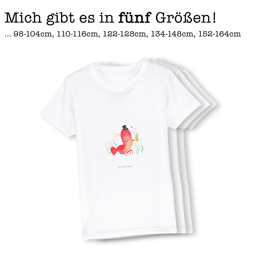 Organic Kinder T-Shirt Hummer mit Weizen Kinder T-Shirt, Kinder T-Shirt Mädchen, Kinder T-Shirt Jungen, Meerestiere, Meer, Urlaub, Garnele, Garnelen, Bier, Kochen, Männerhaushalt, Junggeselle, Junggesellin, Bierliebhaber, Kneipe, Gasthaus, Wirtschaft