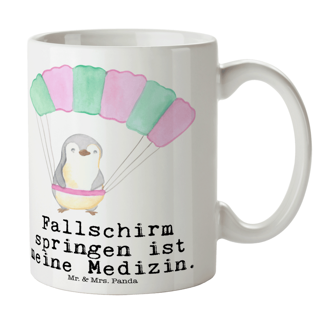 Tasse Pinguin Fallschirm springen Tasse, Kaffeetasse, Teetasse, Becher, Kaffeebecher, Teebecher, Keramiktasse, Porzellantasse, Büro Tasse, Geschenk Tasse, Tasse Sprüche, Tasse Motive, Kaffeetassen, Tasse bedrucken, Designer Tasse, Cappuccino Tassen, Schöne Teetassen, Geschenk, Sport, Sportart, Hobby, Schenken, Danke, Dankeschön, Auszeichnung, Gewinn, Sportler, Fallschirmspringen, Skydive, Fallschirmsprung, Tandemsprung, Fallschirmflug, Freifall, Erlebnisgeschenk, Adrenalinkick, Extreme Sport, Luftakrobatik, Adrenalinrausch, Parachute Jumping