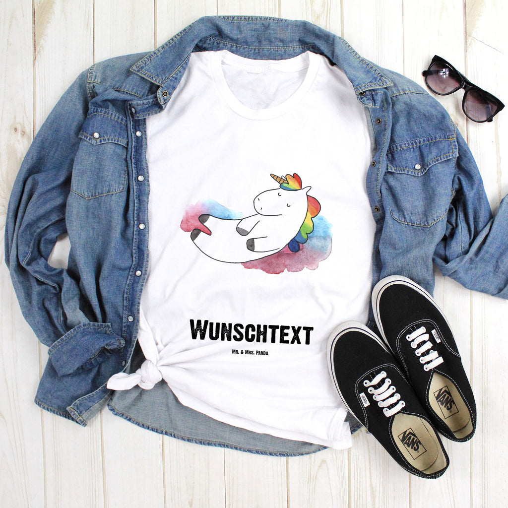 Personalisiertes T-Shirt Einhorn Wolke 7 T-Shirt Personalisiert, T-Shirt mit Namen, T-Shirt mit Aufruck, Männer, Frauen, Wunschtext, Bedrucken, Einhorn, Einhörner, Einhorn Deko, Pegasus, Unicorn, verliebt, Menschen, witzig, lustig, Geschenk, Glaube, Realität, Lächeln