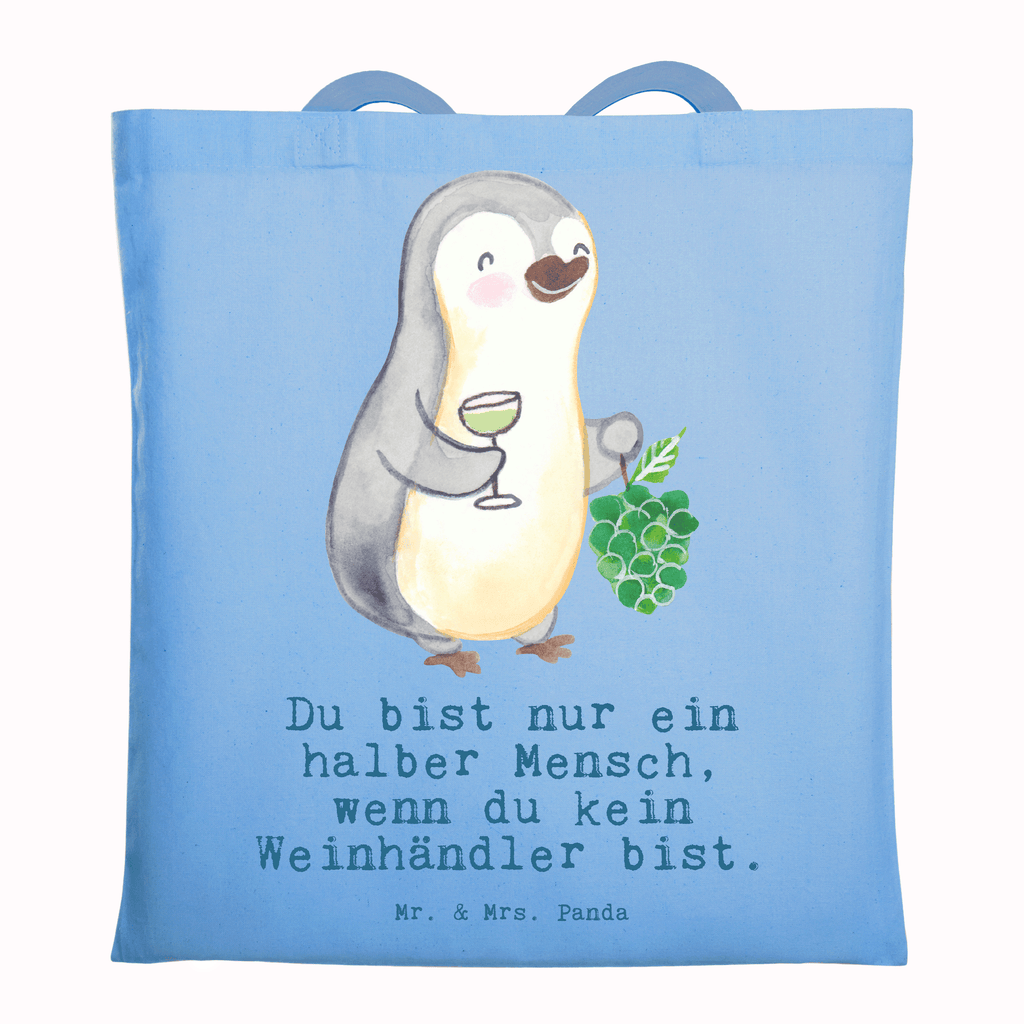 Tragetasche Weinhändler mit Herz Beuteltasche, Beutel, Einkaufstasche, Jutebeutel, Stoffbeutel, Tasche, Shopper, Umhängetasche, Strandtasche, Schultertasche, Stofftasche, Tragetasche, Badetasche, Jutetasche, Einkaufstüte, Laptoptasche, Beruf, Ausbildung, Jubiläum, Abschied, Rente, Kollege, Kollegin, Geschenk, Schenken, Arbeitskollege, Mitarbeiter, Firma, Danke, Dankeschön