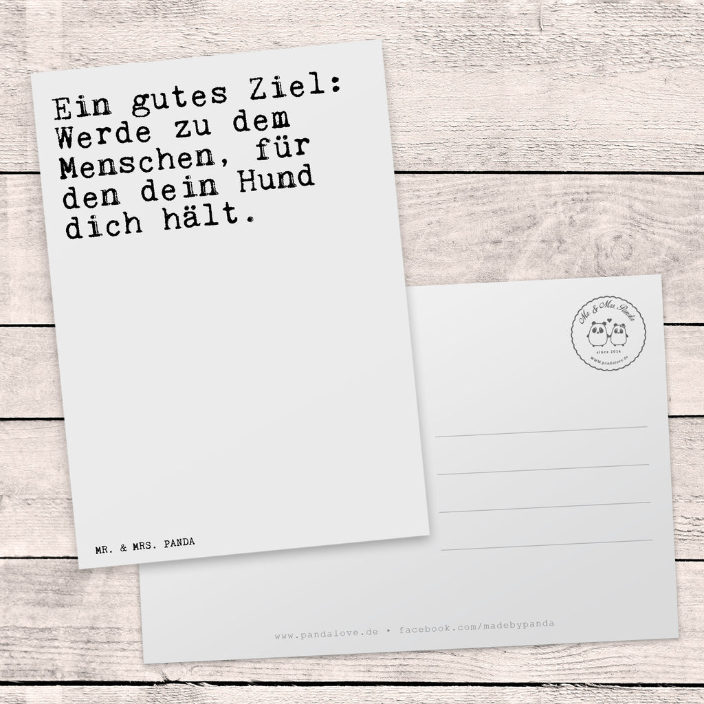 Postkarte Sprüche und Zitate Ein gutes Ziel: Werde zu dem Menschen, für den dein Hund dich hält. Postkarte, Karte, Geschenkkarte, Grußkarte, Einladung, Ansichtskarte, Geburtstagskarte, Einladungskarte, Dankeskarte, Ansichtskarten, Einladung Geburtstag, Einladungskarten Geburtstag, Spruch, Sprüche, lustige Sprüche, Weisheiten, Zitate, Spruch Geschenke, Spruch Sprüche Weisheiten Zitate Lustig Weisheit Worte