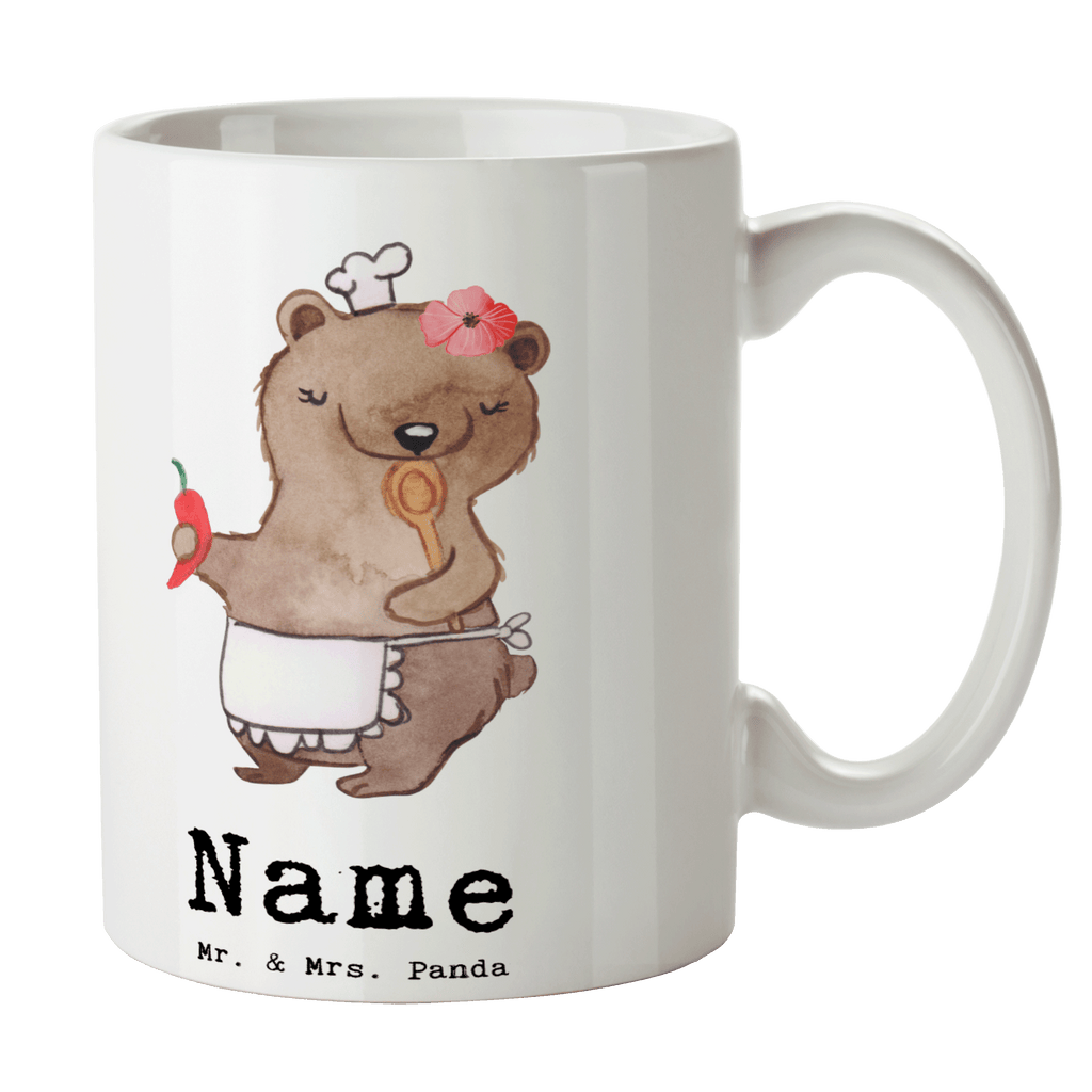 Personalisierte Tasse Köchin mit Herz Personalisierte Tasse, Namenstasse, Wunschname, Personalisiert, Tasse, Namen, Drucken, Tasse mit Namen, Beruf, Ausbildung, Jubiläum, Abschied, Rente, Kollege, Kollegin, Geschenk, Schenken, Arbeitskollege, Mitarbeiter, Firma, Danke, Dankeschön, Köchin, Chefköchin, Küchenchefin, Küchenmeisterin, Schiffsköchin, Sterneköchin, Fernsehköchin, Restaurant