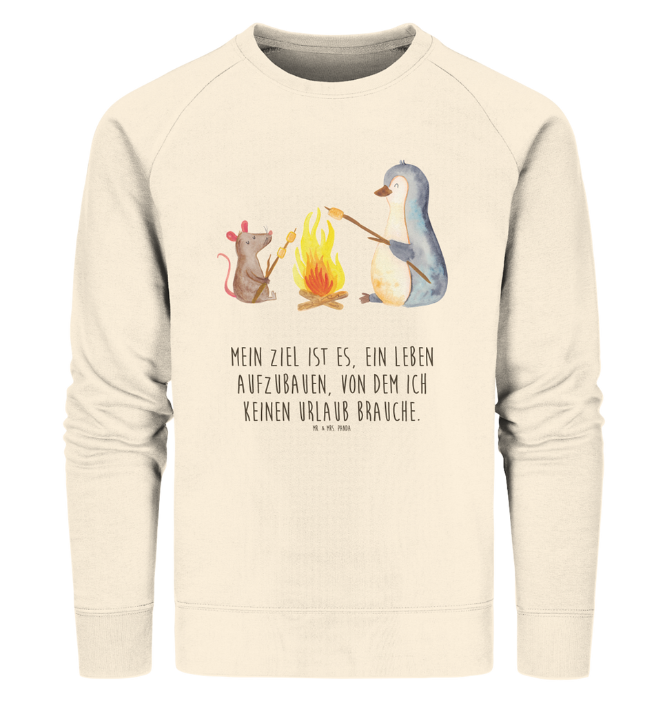 Organic Pullover Pinguin Lagerfeuer Pullover, Pullover Männer, Pullover Frauen, Sweatshirt, Sweatshirt Männer, Sweatshirt Frauen, Unisex, Pinguin, Maus, Pinguine, Lagerfeuer, Leben, Arbeit, Job, Motivation, Büro, Büroalltag, Lebensspruch, Lebensmotivation, Neustart, Liebe, grillen, Feuer, Marshmallows