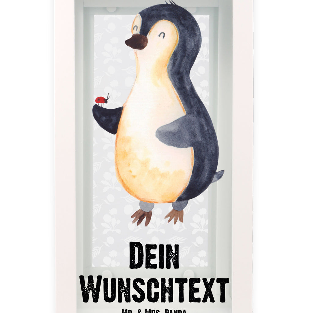 Personalisierte Deko Laterne Pinguin Marienkäfer Gartenlampe, Gartenleuchte, Gartendekoration, Gartenlicht, Laterne  kleine Laternen, XXL Laternen, Laterne groß, Pinguin, Pinguine, Marienkäfer, Liebe, Wunder, Glück, Freude, Lebensfreude