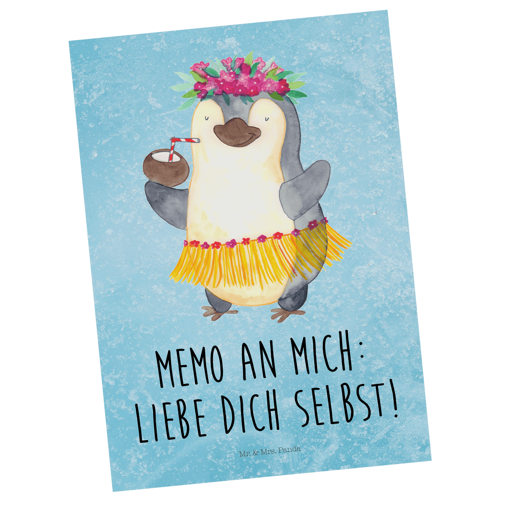 Postkarte Pinguin Kokosnuss Postkarte, Karte, Geschenkkarte, Grußkarte, Einladung, Ansichtskarte, Geburtstagskarte, Einladungskarte, Dankeskarte, Ansichtskarten, Einladung Geburtstag, Einladungskarten Geburtstag, Pinguin, Aloha, Hawaii, Urlaub, Kokosnuss, Pinguine