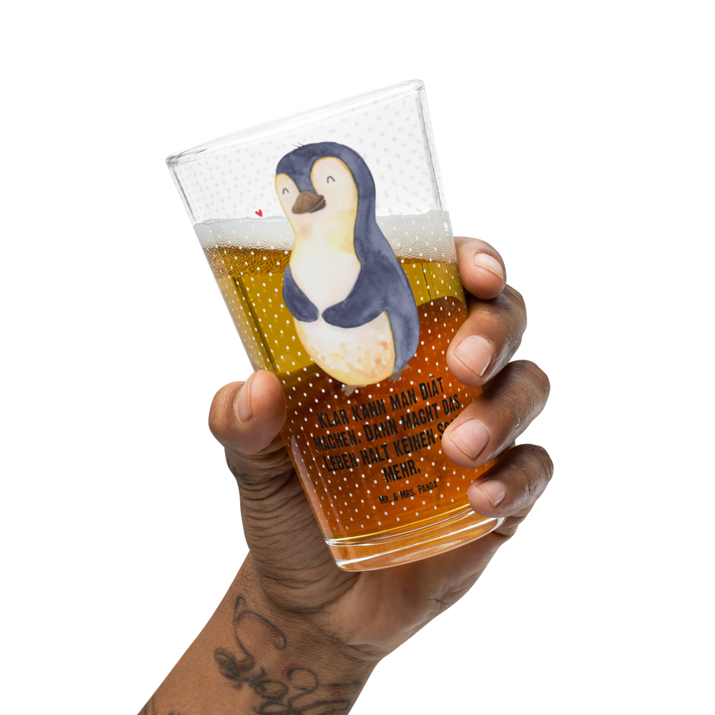 Premium Trinkglas Pinguin Diät Trinkglas, Glas, Pint Glas, Bierglas, Cocktail Glas, Wasserglas, Pinguin, Pinguine, Diät, Abnehmen, Abspecken, Gewicht, Motivation, Selbstliebe, Körperliebe, Selbstrespekt