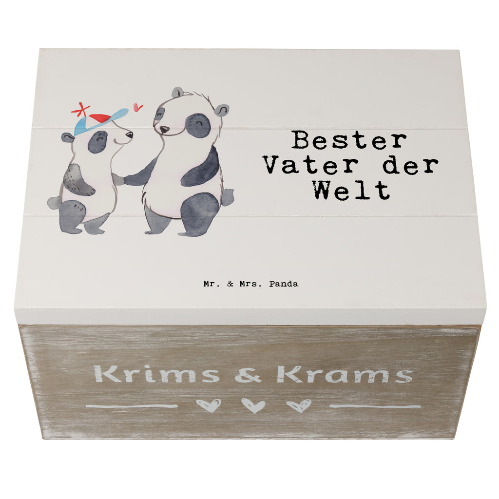 Holzkiste Panda Bester Vater der Welt Holzkiste, Kiste, Schatzkiste, Truhe, Schatulle, XXL, Erinnerungsbox, Erinnerungskiste, Dekokiste, Aufbewahrungsbox, Geschenkbox, Geschenkdose, für, Dankeschön, Geschenk, Schenken, Geburtstag, Geburtstagsgeschenk, Geschenkidee, Danke, Bedanken, Mitbringsel, Freude machen, Geschenktipp, Vater, Papa, Dad, Daddy, Paps, Papi, Vati, Eltern, Geschenk Vater, Mann, Familie, Bester, Kleinigkeit