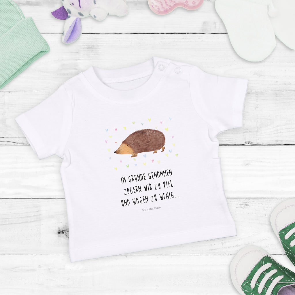 Organic Baby Shirt Igel Herzen Baby T-Shirt, Jungen Baby T-Shirt, Mädchen Baby T-Shirt, Shirt, Tiermotive, Gute Laune, lustige Sprüche, Tiere, Liebe, Herz, Herzen, Igel, Vertrauen, Kuss, Leben