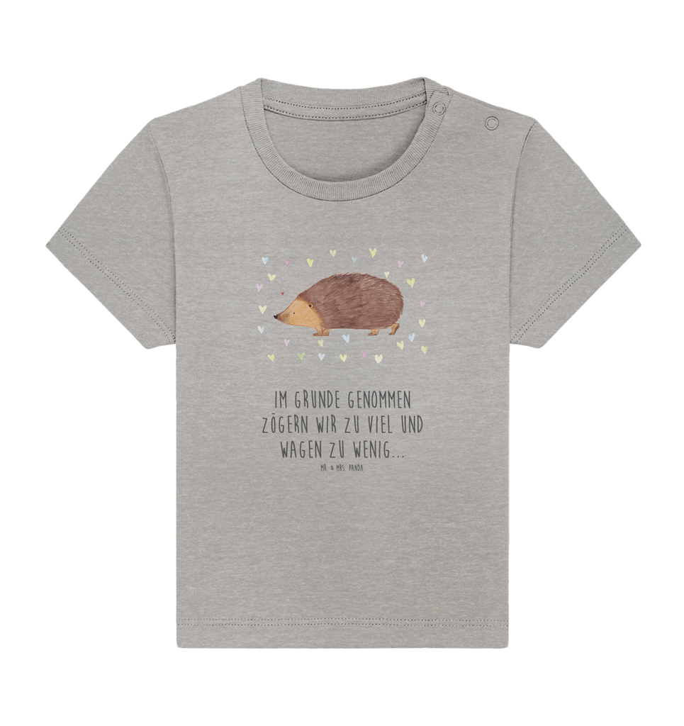 Organic Baby Shirt Igel Herzen Baby T-Shirt, Jungen Baby T-Shirt, Mädchen Baby T-Shirt, Shirt, Tiermotive, Gute Laune, lustige Sprüche, Tiere, Liebe, Herz, Herzen, Igel, Vertrauen, Kuss, Leben