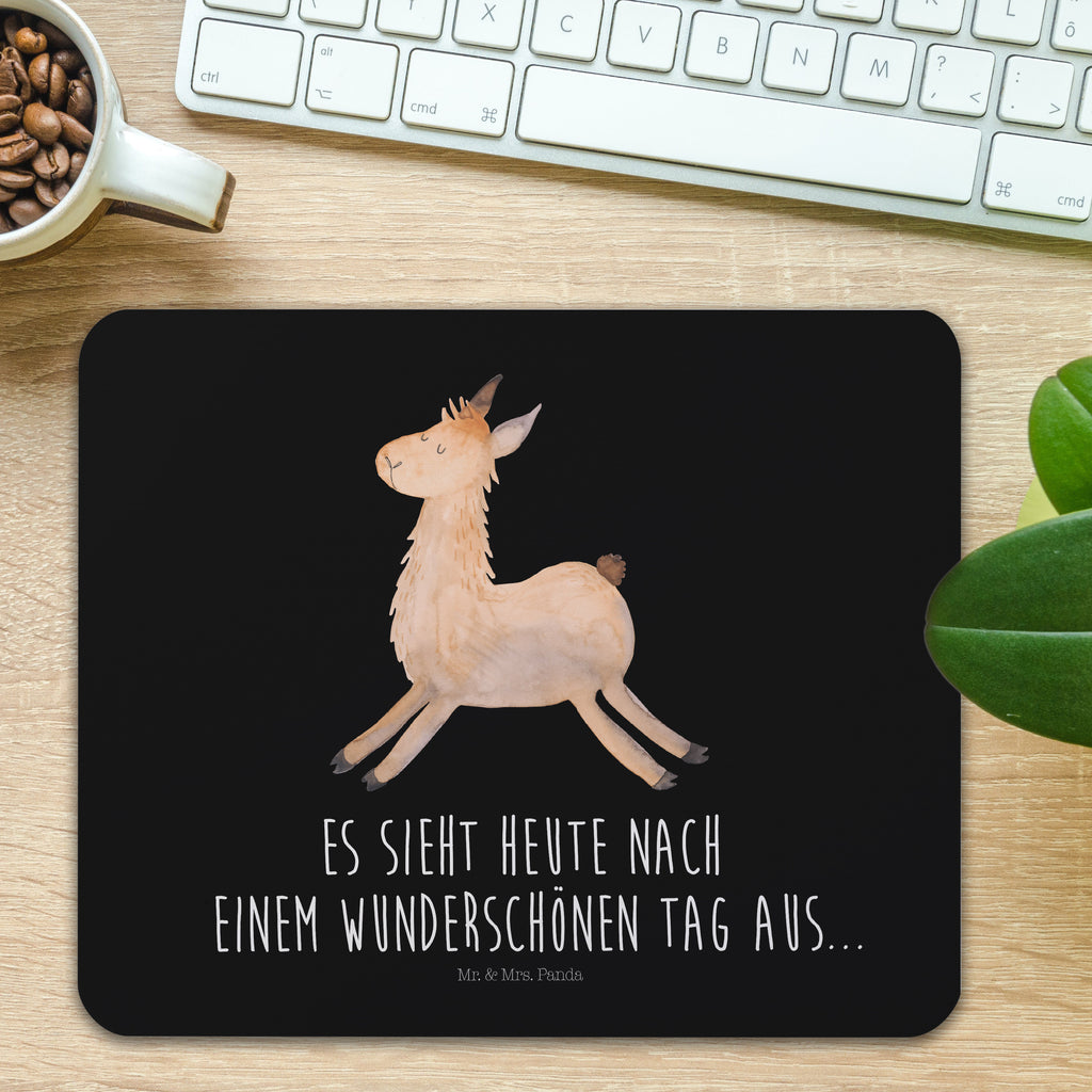 Mauspad Lama springend Mousepad, Computer zubehör, Büroausstattung, PC Zubehör, Arbeitszimmer, Mauspad, Einzigartiges Mauspad, Designer Mauspad, Mausunterlage, Mauspad Büro, Lama, Alpaka, Lamas, Lieblingstag, Happy day, fröhlich, Glück, Freundin, Liebeskummer, Neustart, guten Morgen, Start, Prüfung, Abitur