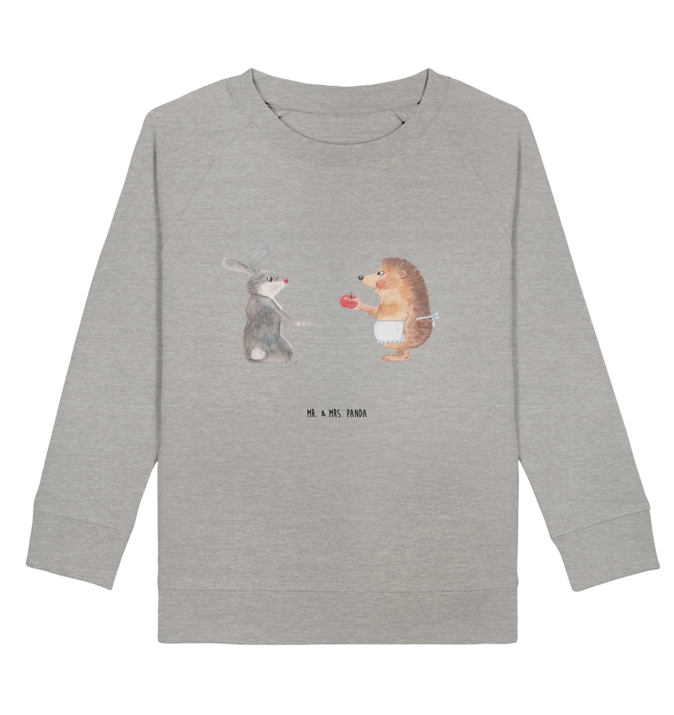 Organic Kinder Pullover Liebe ist nie ohne Schmerz Kinder Pullover, Kinder Sweatshirt, Jungen, Mädchen, Tiermotive, Gute Laune, lustige Sprüche, Tiere, Igel und Hase, Igel, Hase, Liebe Spruch, Liebeskummer Geschenk, Herzschmerz, Trösten, Trennungsschmerz, Spruch romantisch