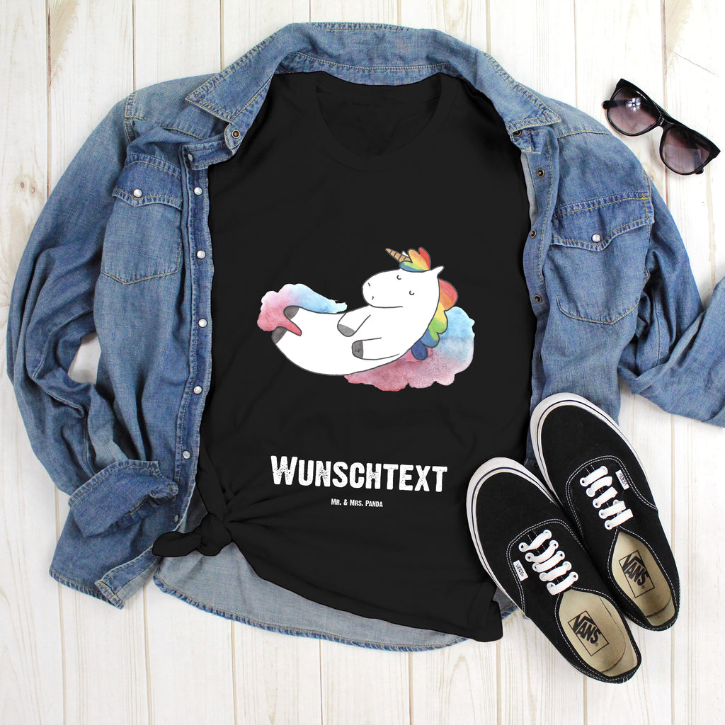 Personalisiertes T-Shirt Einhorn Wolke 7 T-Shirt Personalisiert, T-Shirt mit Namen, T-Shirt mit Aufruck, Männer, Frauen, Wunschtext, Bedrucken, Einhorn, Einhörner, Einhorn Deko, Pegasus, Unicorn, verliebt, Menschen, witzig, lustig, Geschenk, Glaube, Realität, Lächeln