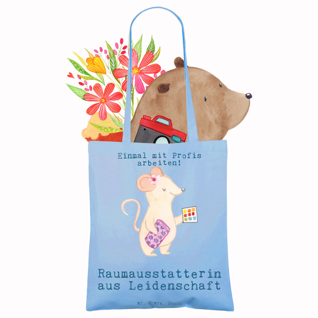 Tragetasche Raumausstatterin aus Leidenschaft Beuteltasche, Beutel, Einkaufstasche, Jutebeutel, Stoffbeutel, Tasche, Shopper, Umhängetasche, Strandtasche, Schultertasche, Stofftasche, Tragetasche, Badetasche, Jutetasche, Einkaufstüte, Laptoptasche, Beruf, Ausbildung, Jubiläum, Abschied, Rente, Kollege, Kollegin, Geschenk, Schenken, Arbeitskollege, Mitarbeiter, Firma, Danke, Dankeschön