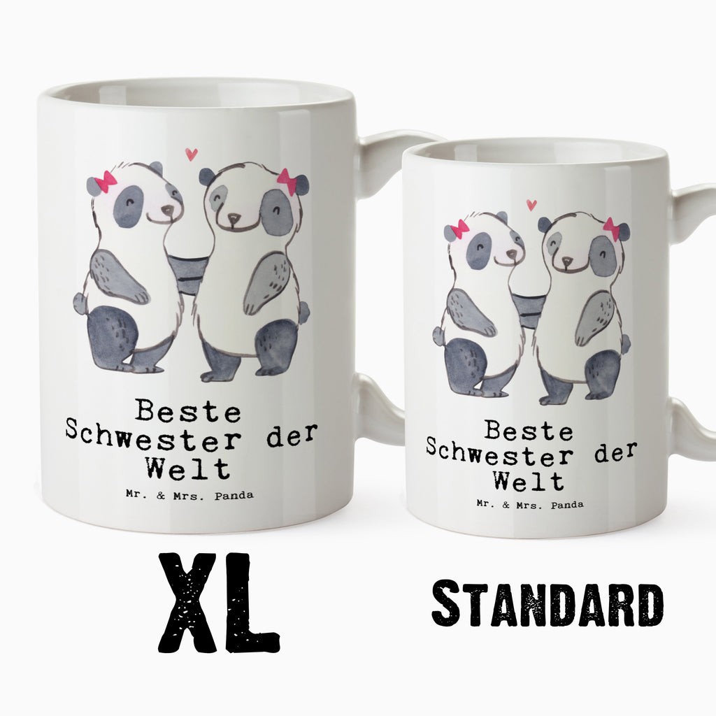 XL Tasse Panda Beste Schwester der Welt XL Tasse, Große Tasse, Grosse Kaffeetasse, XL Becher, XL Teetasse, spülmaschinenfest, Jumbo Tasse, Groß, für, Dankeschön, Geschenk, Schenken, Geburtstag, Geburtstagsgeschenk, Geschenkidee, Danke, Bedanken, Mitbringsel, Freude machen, Geschenktipp, Schwestern, Schwester, Geschwister, Schwesterherz, Sister, Familie, Kleinigkeit, Beste, Tochter, Liebe, Kinder