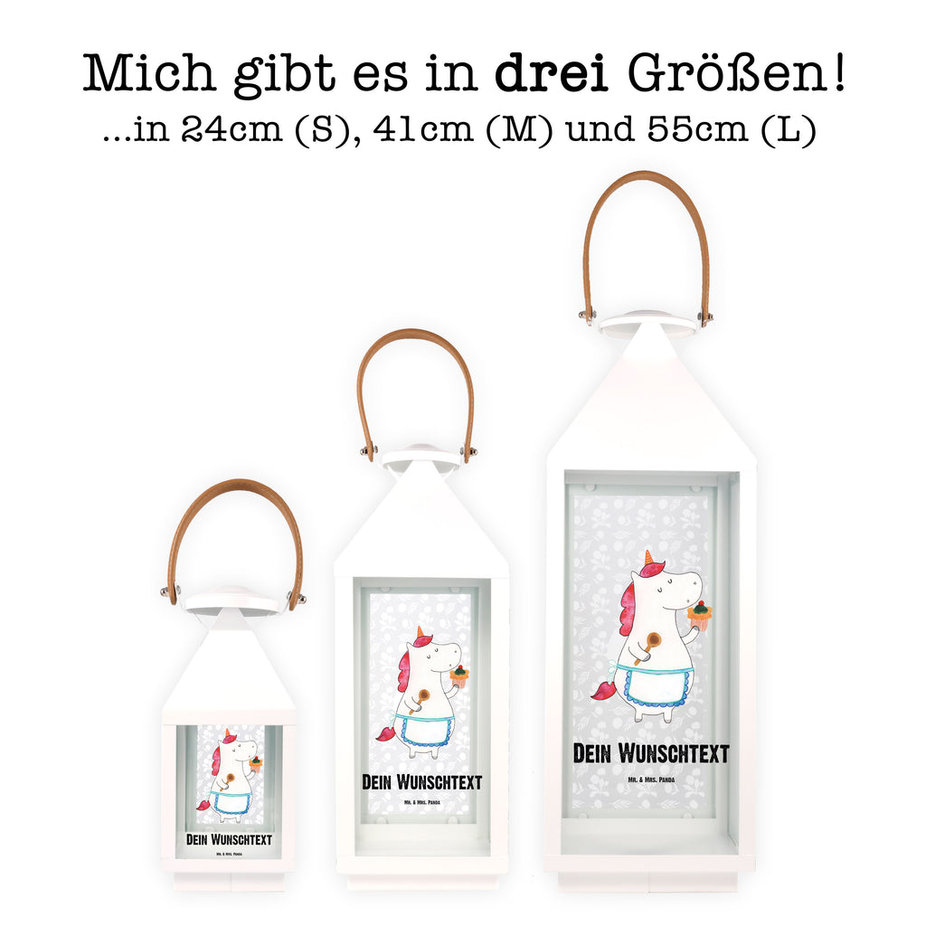 Personalisierte Deko Laterne Einhorn Küchenfee Gartenlampe, Gartenleuchte, Gartendekoration, Gartenlicht, Laterne kleine Laternen, XXL Laternen, Laterne groß, Einhorn, Einhörner, Einhorn Deko, Pegasus, Unicorn, backen, Muffin, Motivation, Träumer, träumen, Bäckerin, Hobbykoch, Koch, Torte, Kuchen