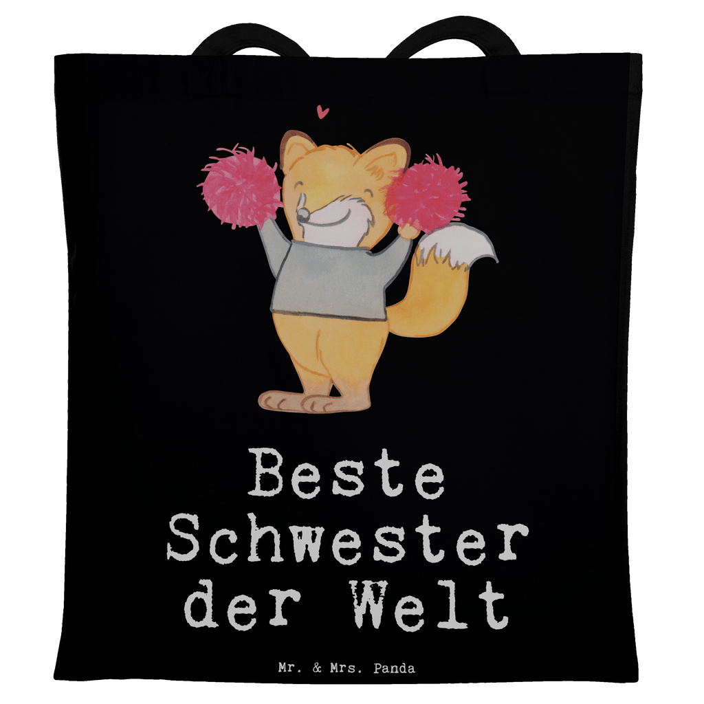 Tragetasche Fuchs Beste Schwester der Welt Beuteltasche, Beutel, Einkaufstasche, Jutebeutel, Stoffbeutel, für, Dankeschön, Geschenk, Schenken, Geburtstag, Geburtstagsgeschenk, Geschenkidee, Danke, Bedanken, Mitbringsel, Freude machen, Geschenktipp, Schwester, Geschwister, Schwesterherz, Sister, Familie, Kleinigkeit, Beste, Tochter