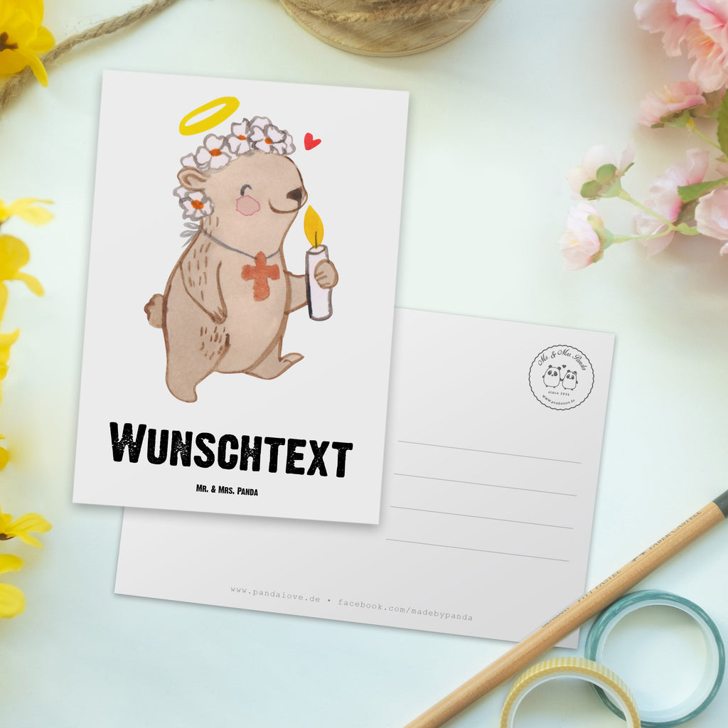 Personalisierte Postkarte Bär Kommunion Mädchen Postkarte mit Namen, Postkarte bedrucken, Postkarte mit Wunschtext, Postkarte personalisierbar, Geschenkkarte mit Namen, Grußkarte mit Namen, Karte mit Namen, Einladung mit Namen, Ansichtskarte mit Namen, Geschenkkarte mit Wunschtext, Grußkarte mit Wunschtext, Karte mit Wunschtext, Einladung mit Wunschtext, Ansichtskarte mit Wunschtext, Konfirmation, Kommunion, Jugendweihe, Konfirmation Geschenk, Kommunion Geschenk, Kommunion Dankeschön, Glauben, Liebe, Gott, Gläubig