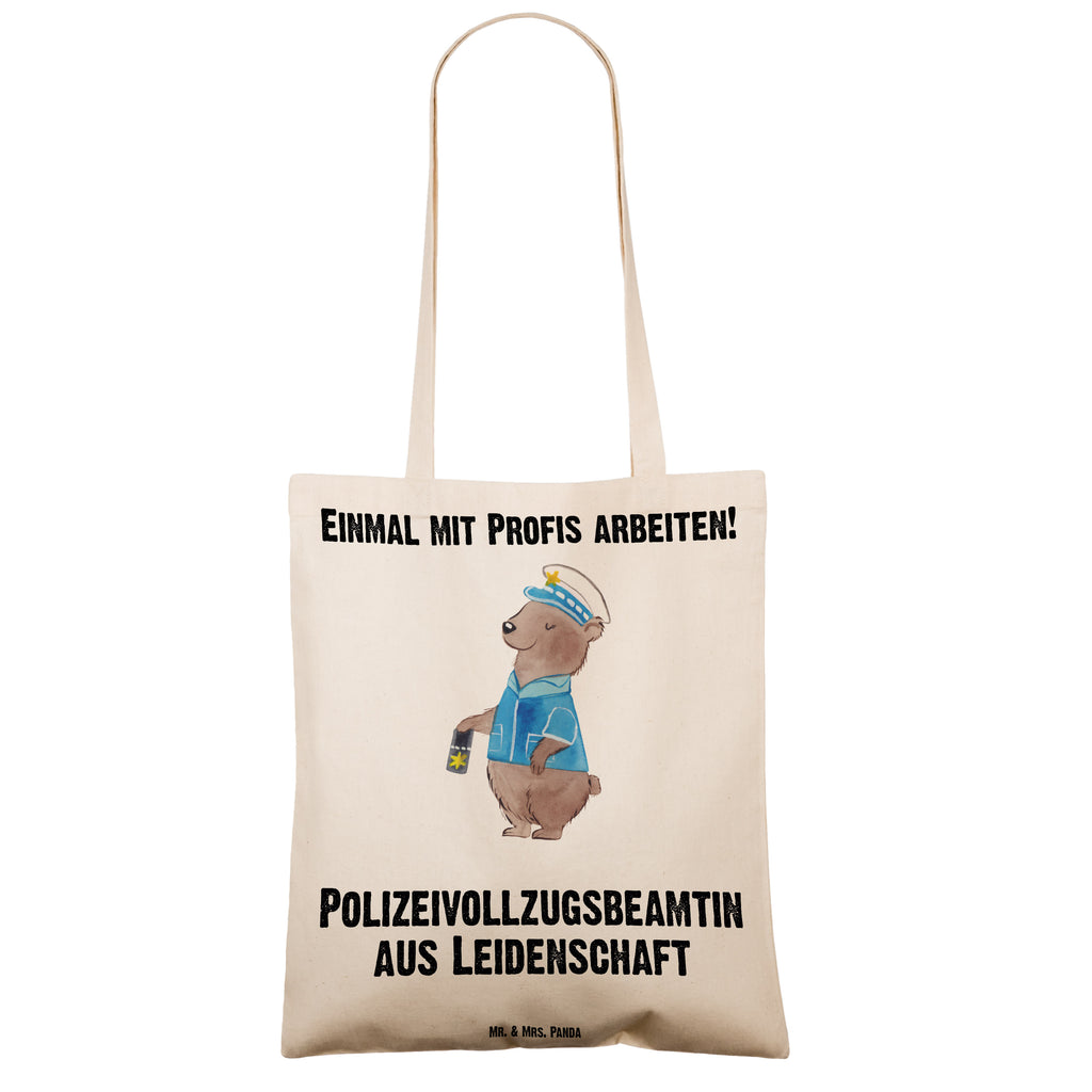 Tragetasche Polizeivollzugsbeamtin aus Leidenschaft Beuteltasche, Beutel, Einkaufstasche, Jutebeutel, Stoffbeutel, Tasche, Shopper, Umhängetasche, Strandtasche, Schultertasche, Stofftasche, Tragetasche, Badetasche, Jutetasche, Einkaufstüte, Laptoptasche, Beruf, Ausbildung, Jubiläum, Abschied, Rente, Kollege, Kollegin, Geschenk, Schenken, Arbeitskollege, Mitarbeiter, Firma, Danke, Dankeschön, Polizeivollzugsbeamte, Polizistin Polizei