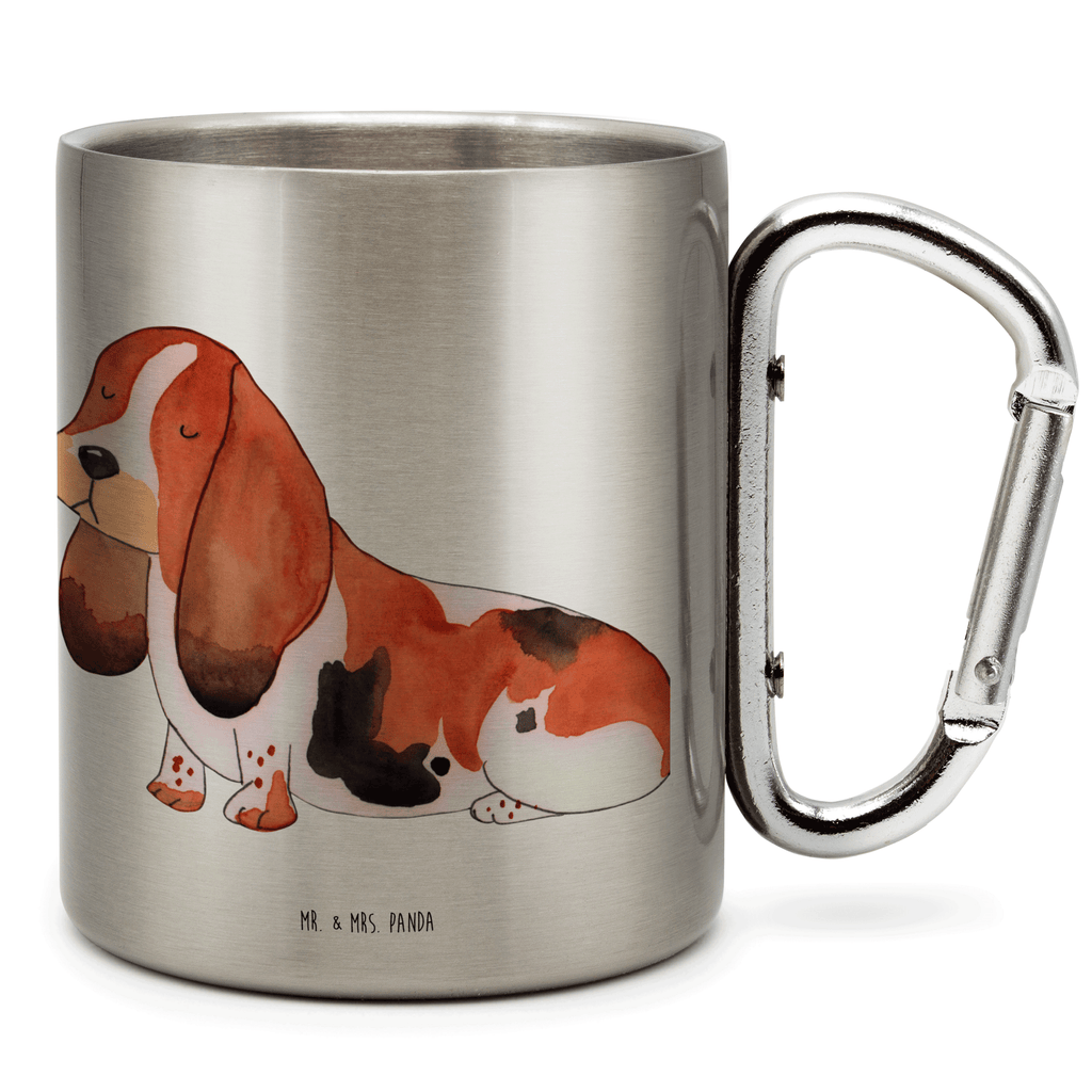 Edelstahlbecher Hund Basset Hound Edelstahltasse, Karabiner, Edelstahlbecher, Outdoor, Camping, Tasse, Becher, Hund, Hundemotiv, Haustier, Hunderasse, Tierliebhaber, Hundebesitzer, Sprüche, Basset Hound, Basset, Hundeliebe, kinderlos