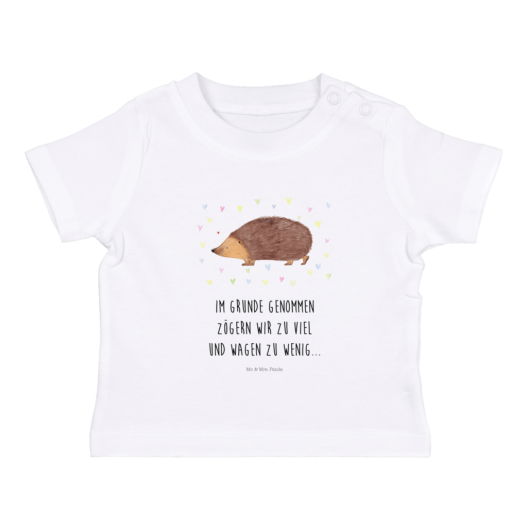 Organic Baby Shirt Igel Herzen Baby T-Shirt, Jungen Baby T-Shirt, Mädchen Baby T-Shirt, Shirt, Tiermotive, Gute Laune, lustige Sprüche, Tiere, Liebe, Herz, Herzen, Igel, Vertrauen, Kuss, Leben