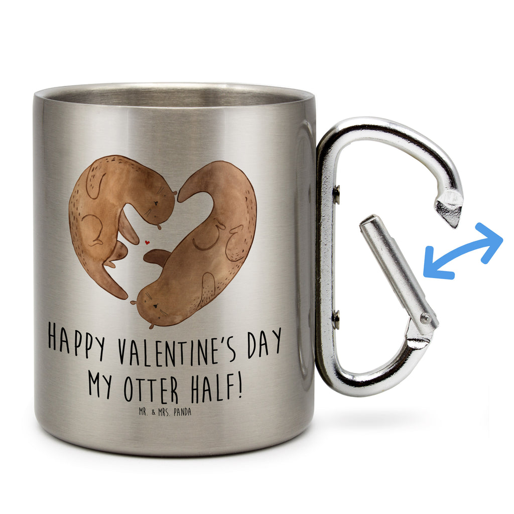 Edelstahlbecher Otter Valentine Edelstahltasse, Karabiner, Edelstahlbecher, Outdoor, Camping, Tasse, Becher, Liebe, Partner, Freund, Freundin, Ehemann, Ehefrau, Heiraten, Verlobung, Heiratsantrag, Liebesgeschenk, Jahrestag, Hocheitstag, Valentinstag, Geschenk für Frauen, Hochzeitstag, Mitbringsel, Geschenk für Freundin, Geschenk für Partner, Liebesbeweis, für Männer, für Ehemann